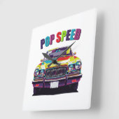 Antique Car Clocks スクエア壁時計 (傾斜)