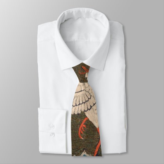 Antique chinese bird artwork tapestry phoenix ネクタイ (タイ)