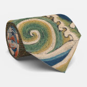 Antique chinese bird artwork tapestry phoenix ネクタイ (ロール)