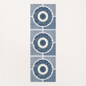 Antique Chinese Blue White Porcelain Pattern ヨガマット (正面)