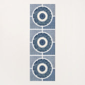 Antique Chinese Blue White Porcelain Pattern ヨガマット (裏面)