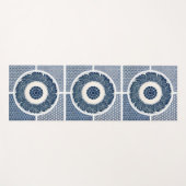 Antique Chinese Blue White Porcelain Pattern ヨガマット (正面(横))