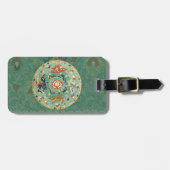 Antique Chinese Circle Blue Green ラゲッジタグ (正面横)