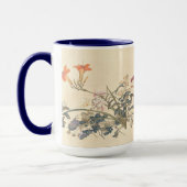 Antique Chinese Flower Painting by Ju Lian repro マグカップ (左)
