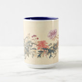 Antique Chinese Flower Painting by Ju Lian repro マグカップ (中央)