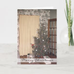 Antique Christmas Tree シーズンカード<br><div class="desc">Vintage 1948 photo of a beautiful vintage Christmas tree greeting card. Personalize this card if you wish!</div>