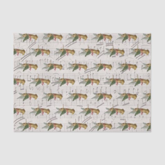 Antique Christmas Tree Angel Victorian Christian 薄葉紙 (正面)