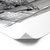 Antique Claw Feet Bathtub with Shower ポスター (角)