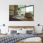 Antique Coal Oil Lamp and Straw Hat キャンバスプリント (インサイチュ (寝室))