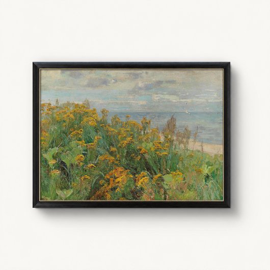 Antique Coastal Wildflower Dune Poster ポスター