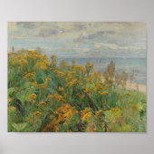 Antique Coastal Wildflower Dune Poster ポスター (正面)