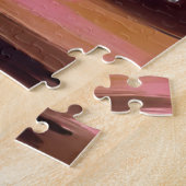 Antique Coffee Machine Latte Watercolor ジグソーパズル (側面)