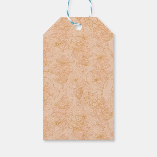 Antique Collage Floral Ephemera Lovers Riverside ギフトタグ (裏面)