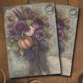 Antique Dark Floral Bouquet Ephemera Decoupage  薄葉紙