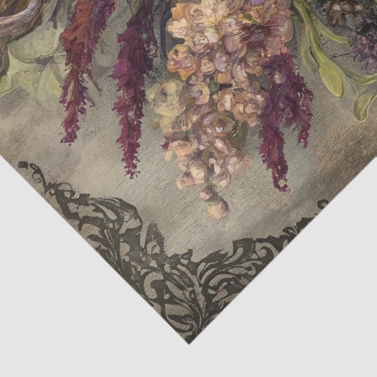 Antique Dark Floral Bouquet Ephemera Decoupage  薄葉紙 (詳細)