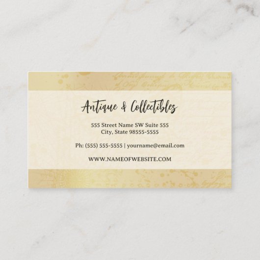 Antique Dealer Vintage Restoration 名刺 (裏面)