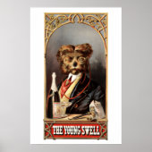 Antique Dog With Monocle ポスター (正面)