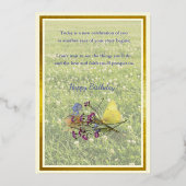 Antique Doll Flat Foil Birthday Card 箔シーズンカード (裏面)