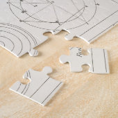 Antique Drawing of Vintage Astrological Spheres ジグソーパズル (側面)