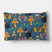 Antique Egypt Pattern, Hieroglyphics digital paper アクセサリーポーチ (裏面)