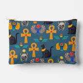 Antique Egypt Pattern, Hieroglyphics digital paper アクセサリーポーチ (正面)