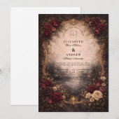Antique European Baroque Wedding 招待状 (正面/裏面)