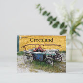 Antique Fire Engine at Museum Upernavik Greenland ポストカード (スタンド正面)