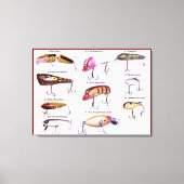 "Antique Fishing Lures Wall Art" キャンバスプリント (正面)
