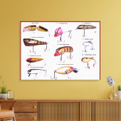 "Antique Fishing Lures Wall Art" キャンバスプリント (インサイチュ (リビング))