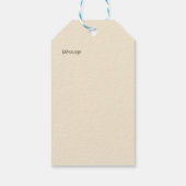 Antique Floral Custom Monogram Initial ギフトタグ (裏面)