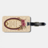 Antique Floral Snake Personalized ラゲッジタグ (裏面横)