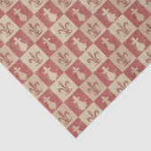 Antique French Mediaeval Fleur de Lis Pattern 薄葉紙 (詳細)