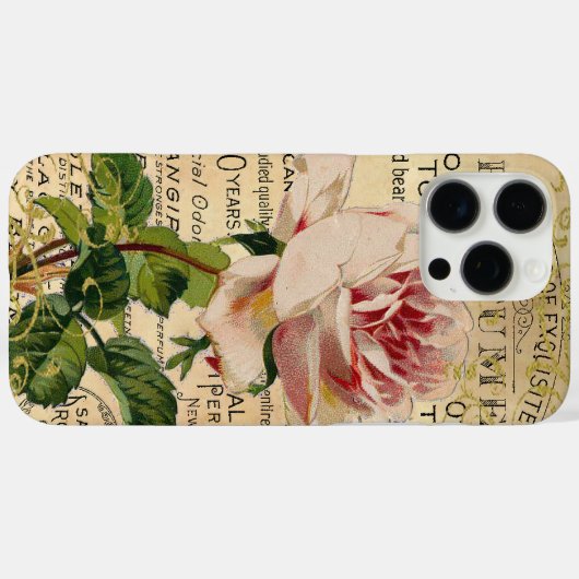 Antique French Pink Roses Case-Mate iPhoneケース (裏面 (横))