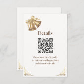 Antique Gold Bells Wedding Enclosure card エンクロージャーカード (正面/裏面)