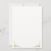 Antique Gold Bells Wedding Invitation 招待状 (裏面)