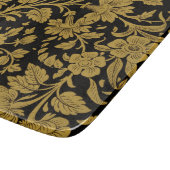 Antique Gold Floral Indian Lac-work Black Pattern カッティングボード (角)