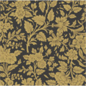 Antique Gold Floral Indian Lac-work Black Pattern シール (正面)