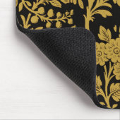 Antique Gold Floral Indian Lac-work Black Pattern マウスパッド (コーナー)