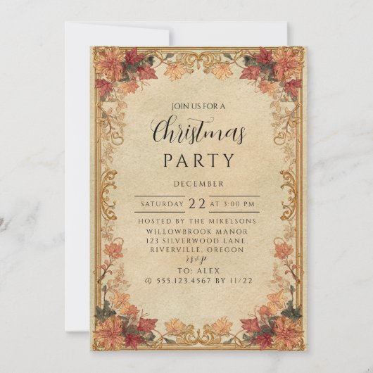 Antique Gold Holiday 招待状 (正面)