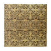 Antique Gold Petal Motif Geometric #9 ID1227 タイル (正面)