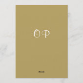 Antique Gold Pine Branch Surprise 60th Birthday 招待状 (裏面)