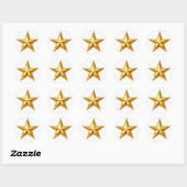 Antique Gold Star Envelope Seal Sticker ラウンドシール (シート)