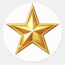 Antique Gold Star Envelope Seal Sticker ラウンドシール