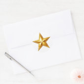 Antique Gold Star Envelope Seal Sticker ラウンドシール (封筒)