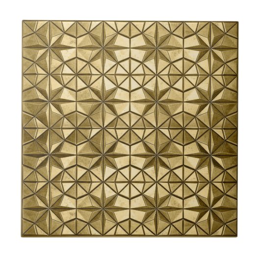 Antique Gold Starburst Geometric #8 ID1227 タイル (正面)