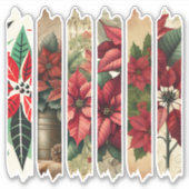 Antique Holiday Poinsettia Washi Tape Planner シール (正面)