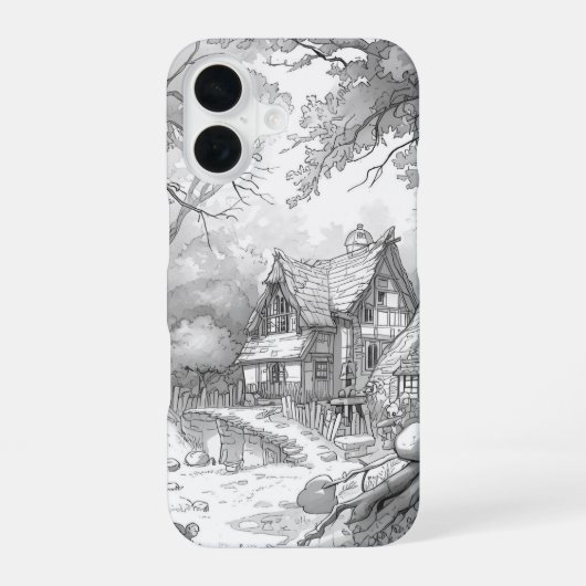 Antique House Pattern Phone Case for iPhone 17 – N iPhone 16ケース (裏面)