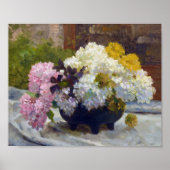 Antique Hydrangea Still Life Poster ポスター (正面)