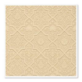 Antique Ivory Persian Floral Tile Wallpaper 壁紙