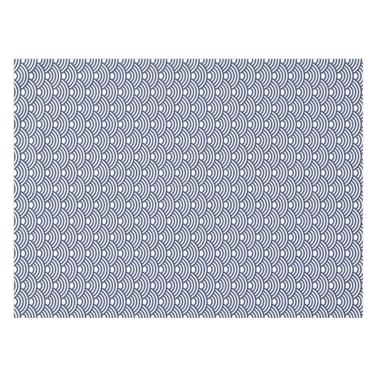 Antique Japanese Seigaiha Waves テーブルクロス (正面(横))